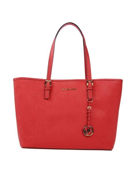 red michael kors purse and wallet|Michael Kors red tote bag.